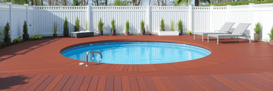 WPC decking for swimming pool