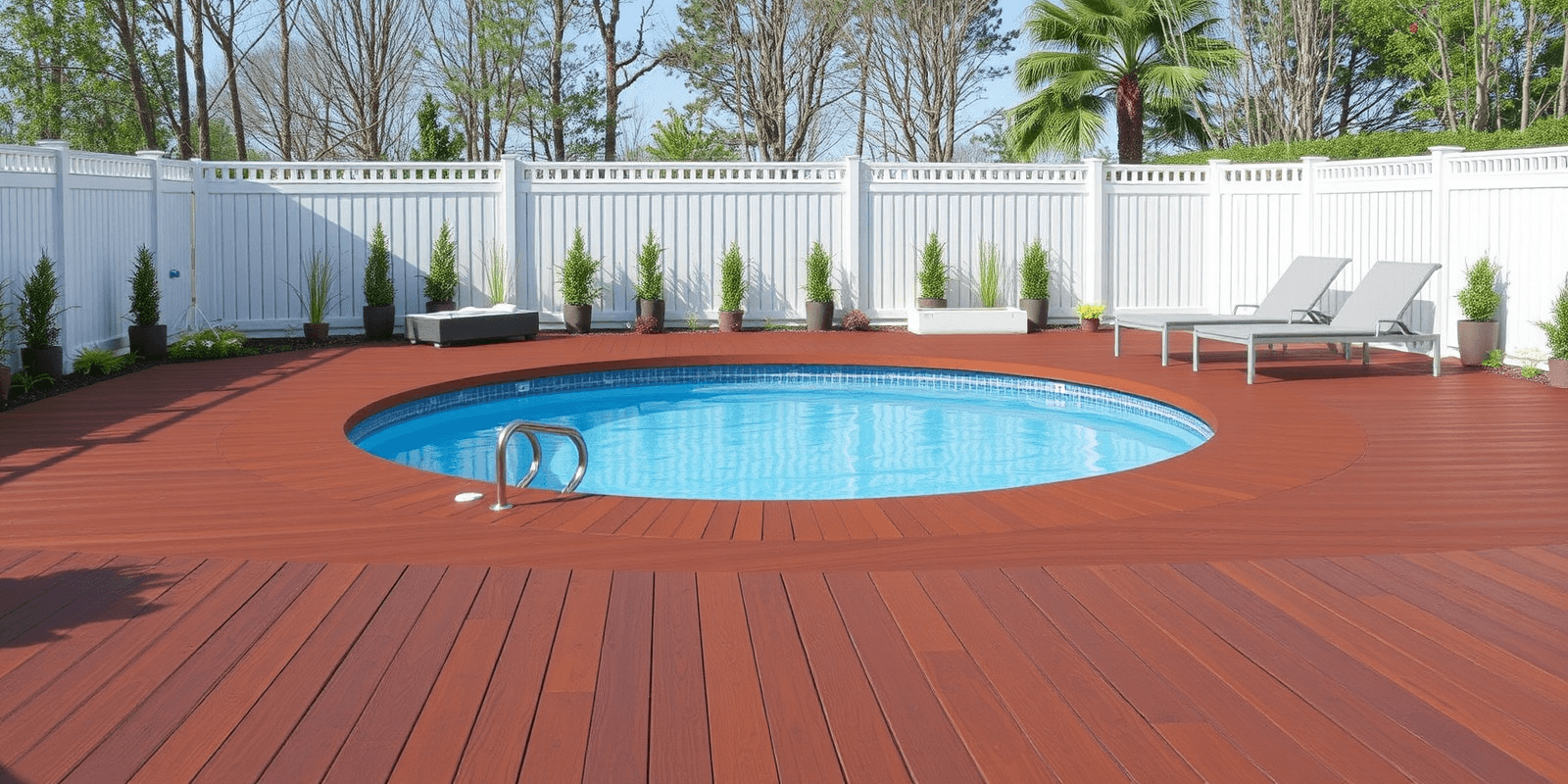 WPC decking for swimming pool